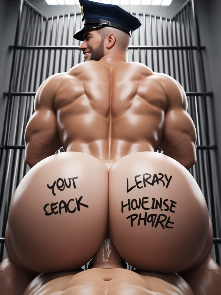 Submissive Top, Gay, Body Writing Is The Rumbling And Gulping Sounds Of The Deadly Suction About To Start AI Gay Porn