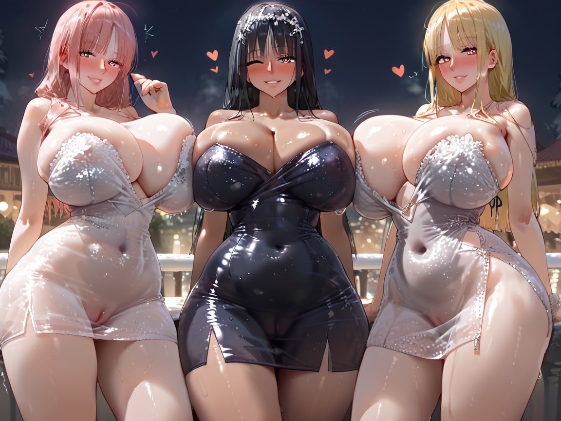 Cleavage, Transparent Clothes, Horny Hentai AI Porn