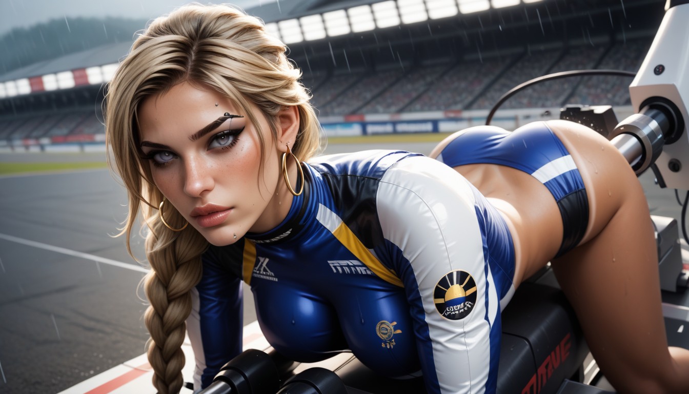 Close Up, Eyebrow Piercing, Beautifull Eyes AI Porn