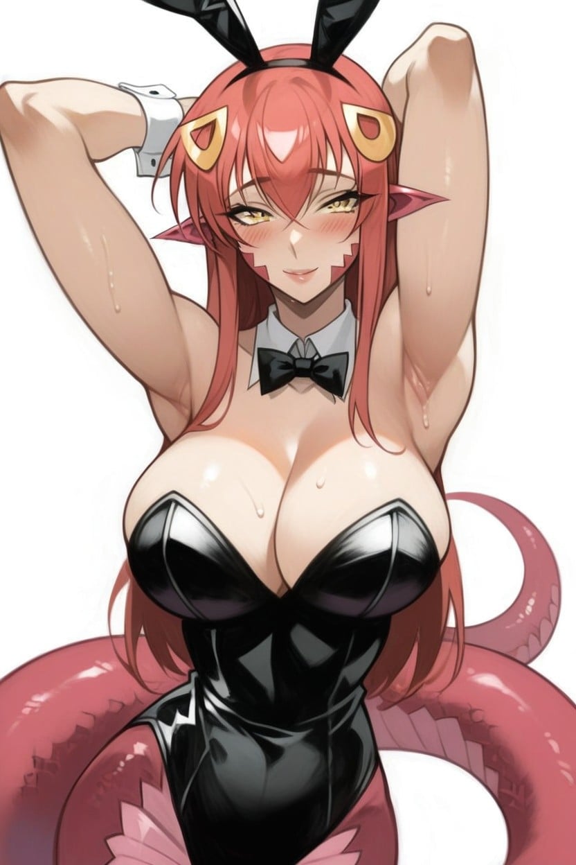 Large Breasts, Sweating, Front View Hentai AI Porn