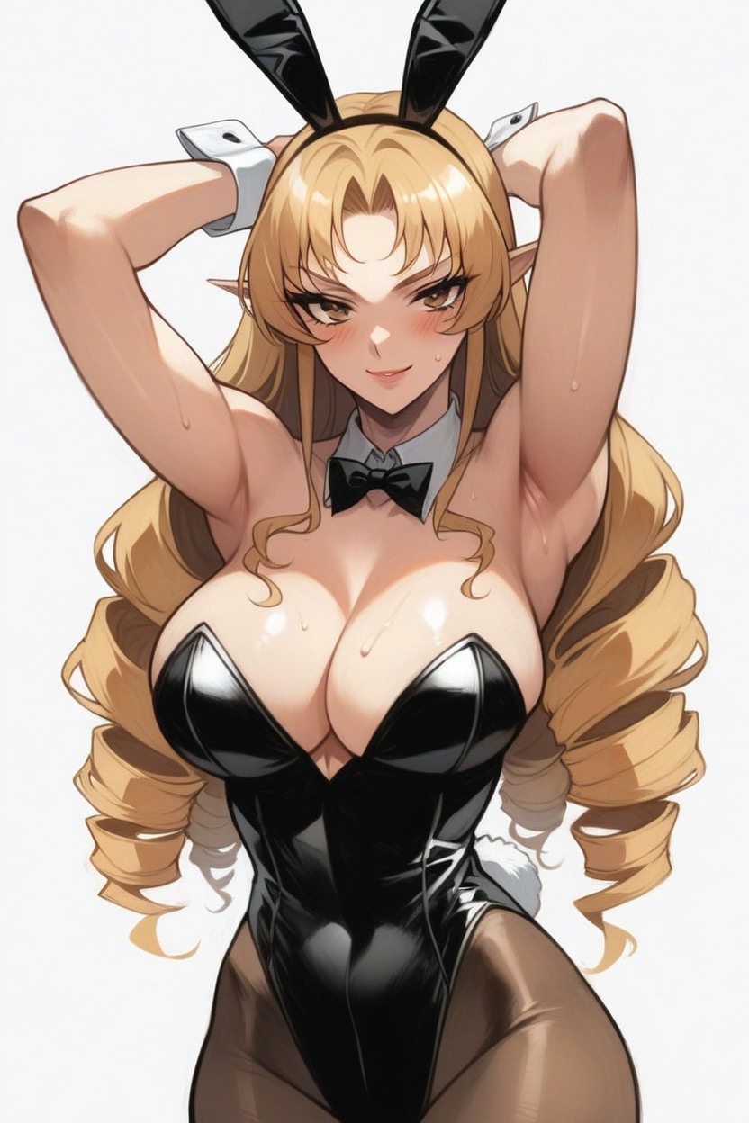 Blush, Standing, Large Breasts Hentai AI Porn