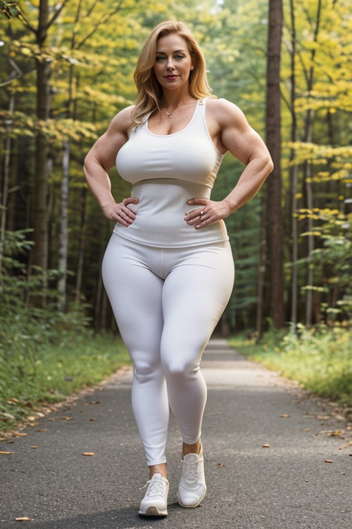 Standing, Face, Pale White Skin AI Porn