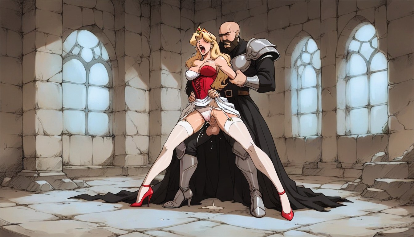 Moaning, Corset Dress, Wasp Waist AI Porn