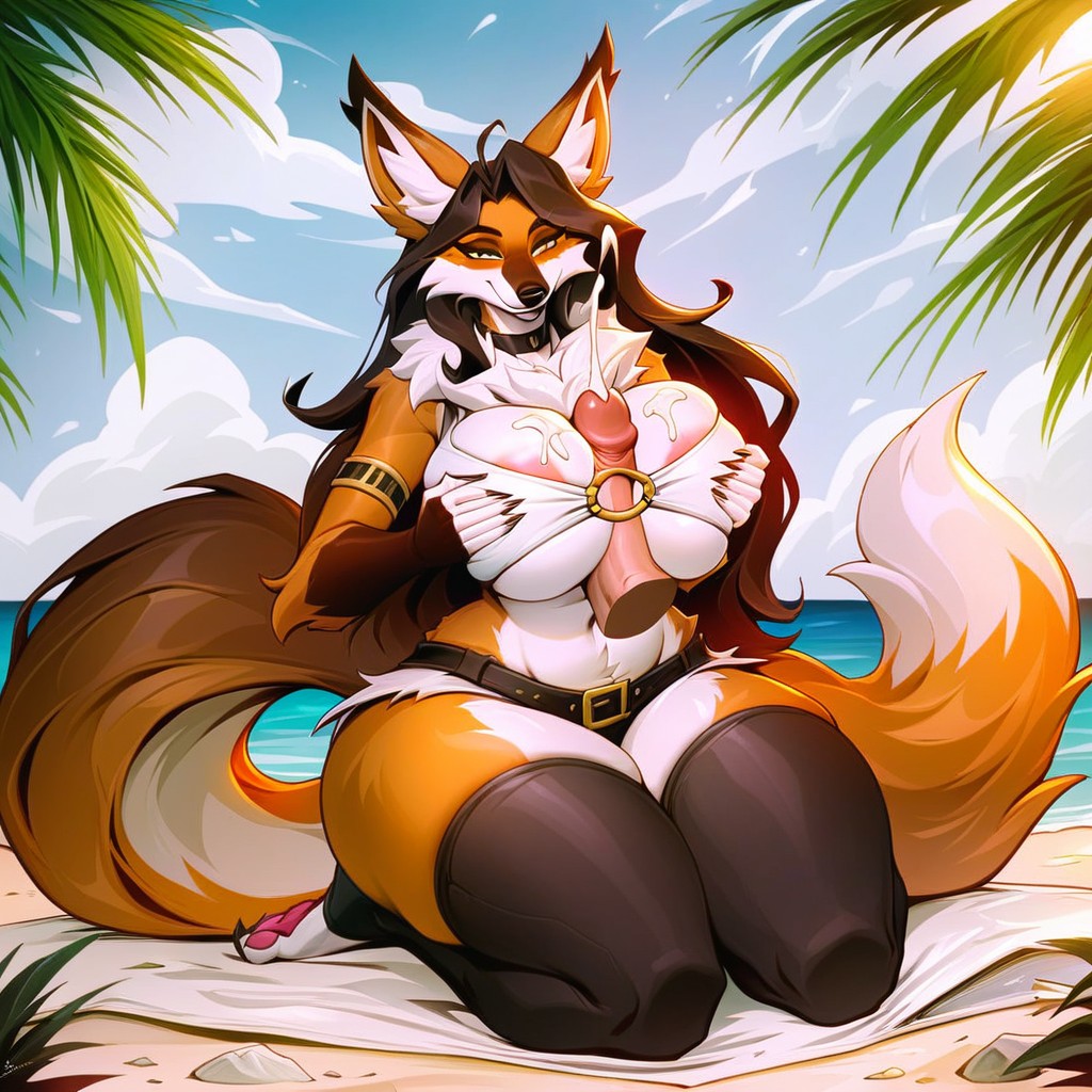 Beach, Legs, Massive Ass Furry AI Porn