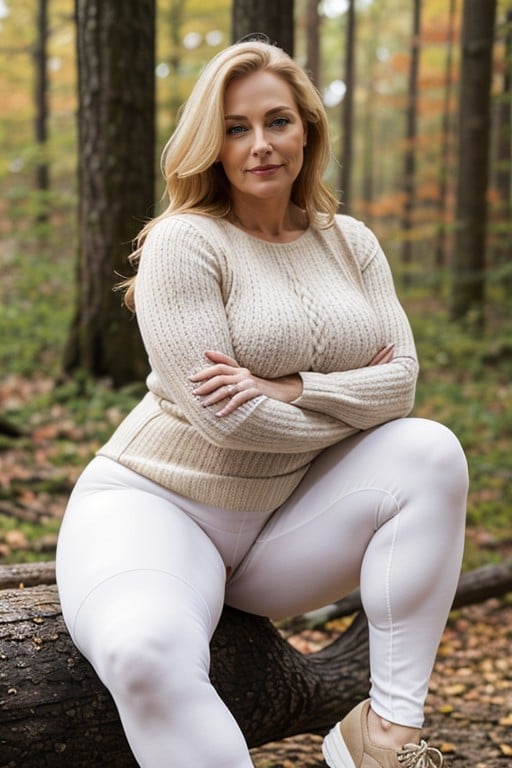 Voluptuous Body, Medium Length Hair, Scandinavian Porno IA