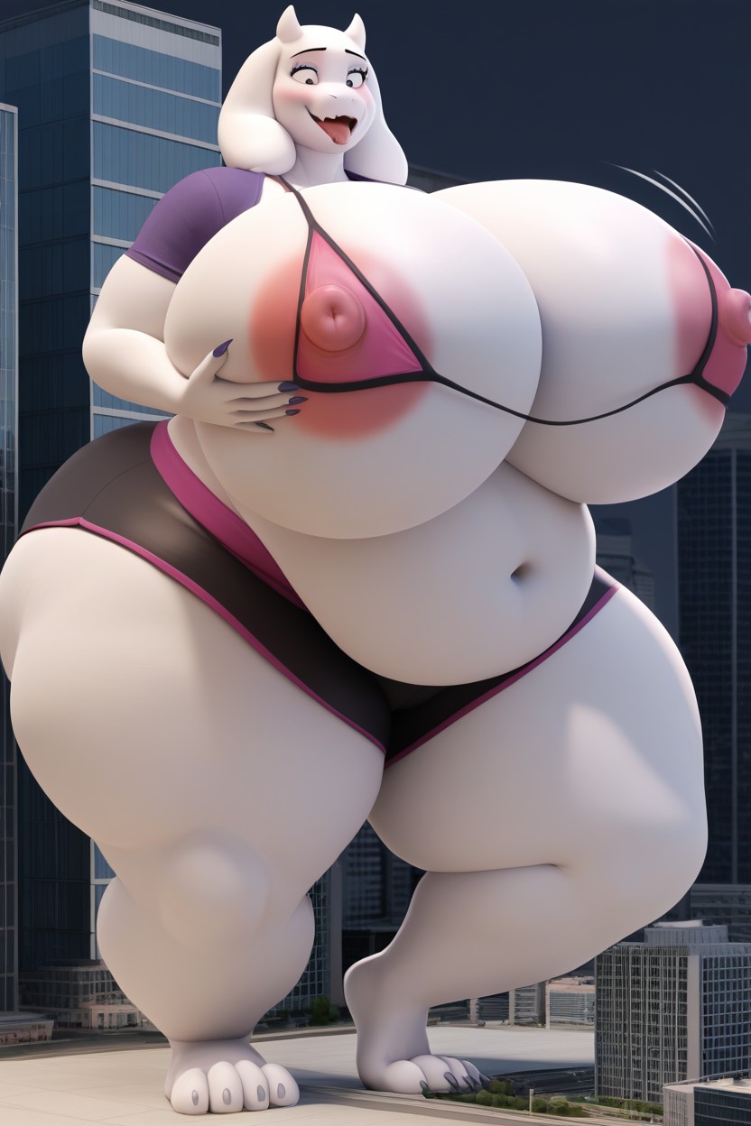 Side View, Only Boobs In Frame, Extremely Horny Furry AI Porn