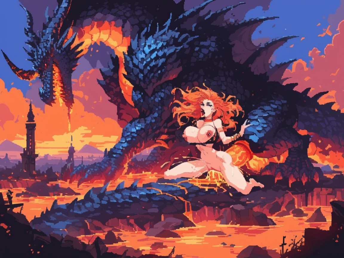 Black Eyeliner, Huge Muscular Male Black Dragon, Fit Body AI Porn