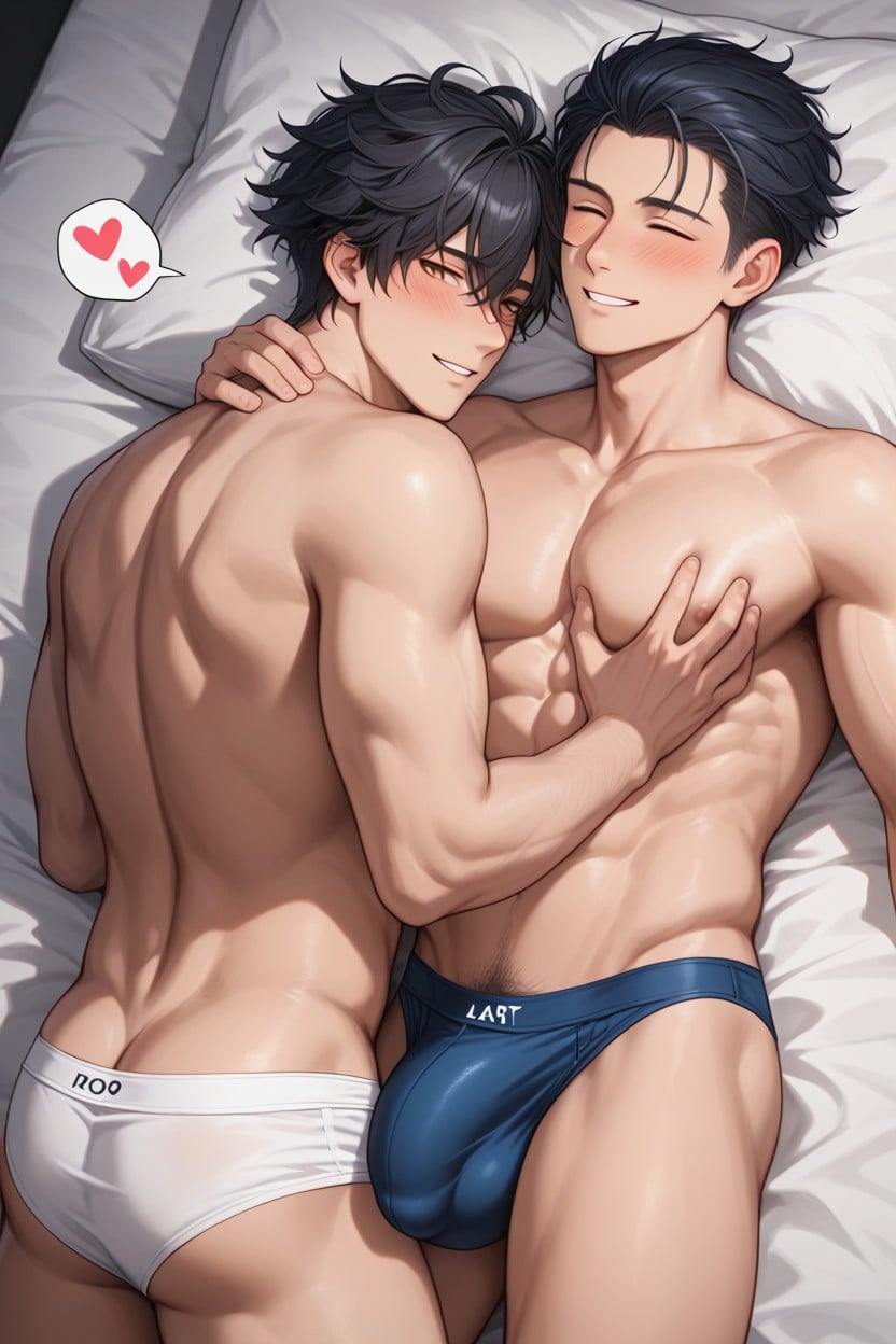 Horny, Anime Like Hair Style, Manhwa Art Style AI Gay Porn