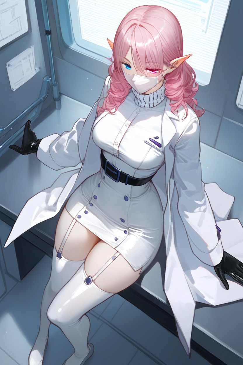 Pink Curls, Detailed, Pink Eyes AI Porn