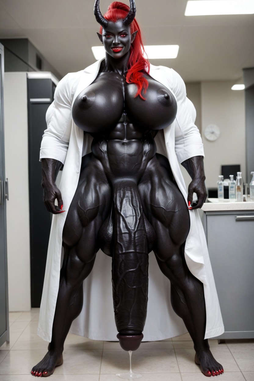 Gigantic Biceps, Vagina, Exaggerated Massive Black Cock 人妖AI黃片