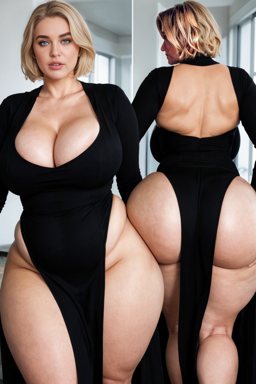 Bbw, Sexy Face, Blonde Hair AI Porn