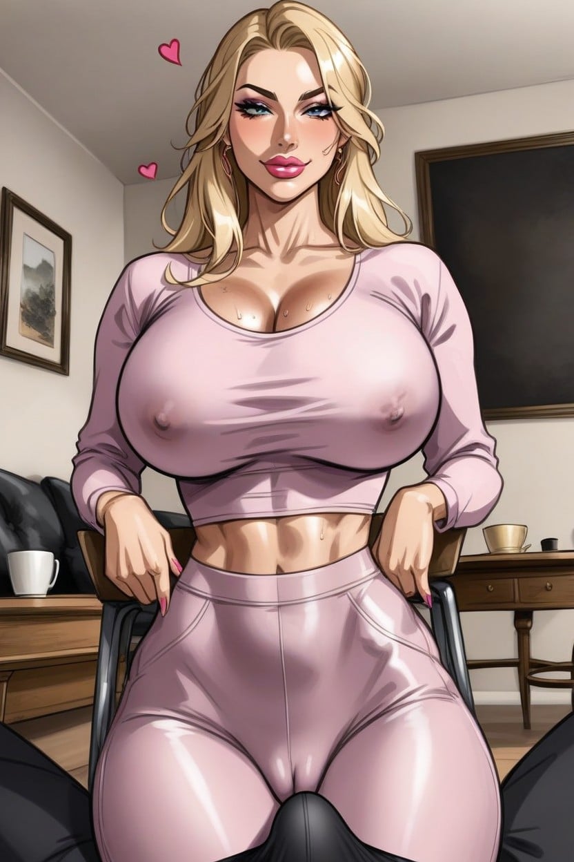 Hearts Around Woman, Camel Toe, Snatched Waist AI Porn