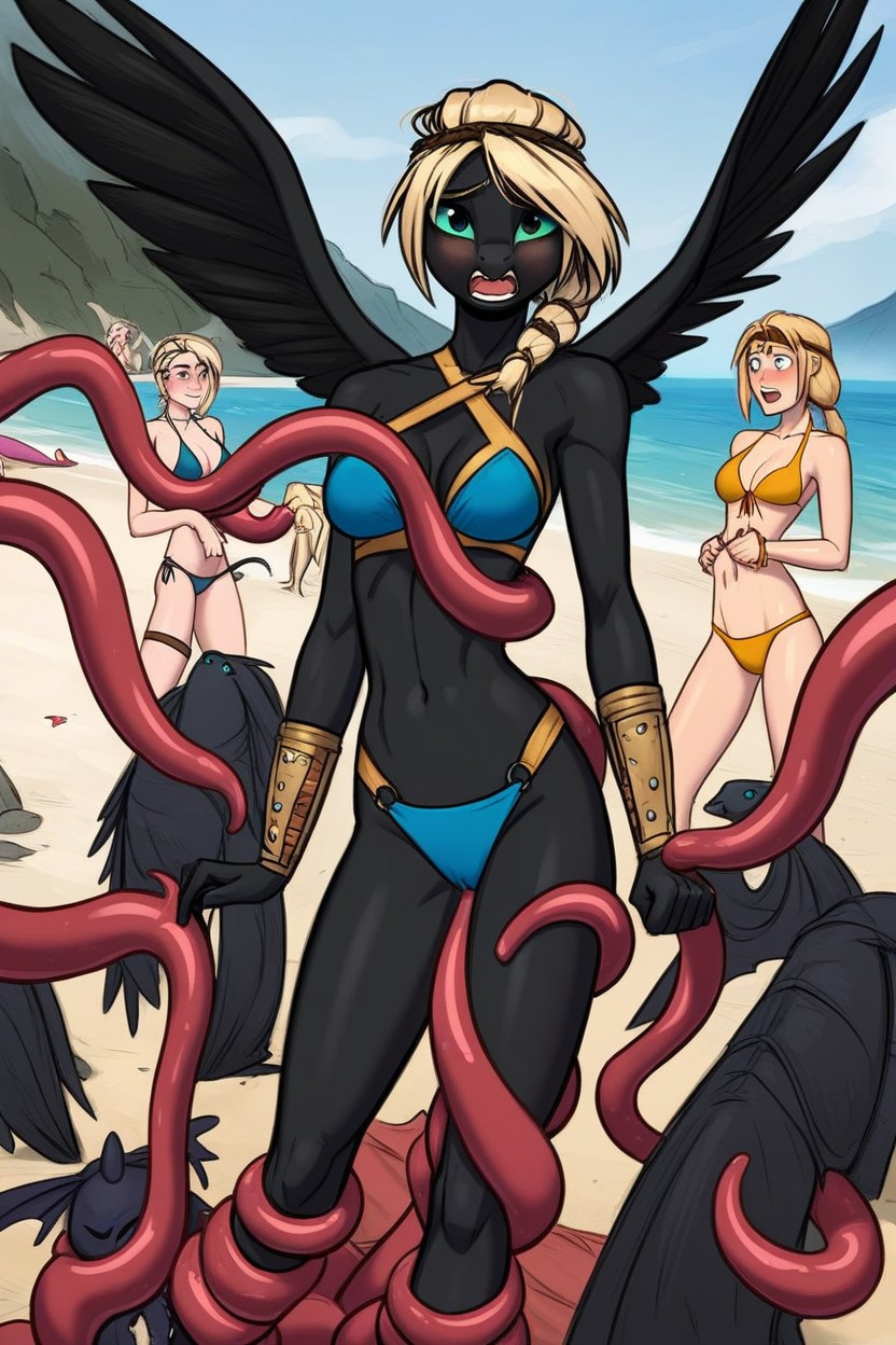 Ultra Blush, Skinny, Standing Furry AI Porn