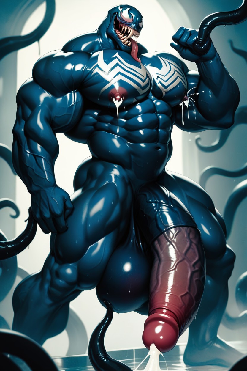 Man, Massive Cock, Sweaty AI Gay Porn