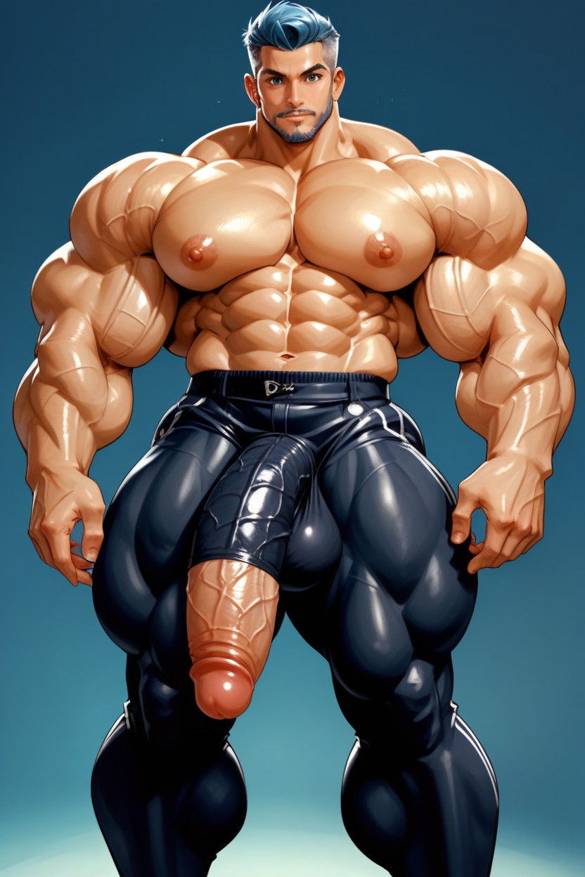 Huge Muscular Body, Strong Lines, Lean Waist AI Gay Porn