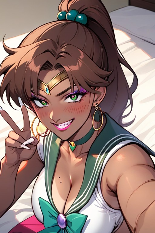 Makeup, Mischievous, Ponytail Hentai IA
