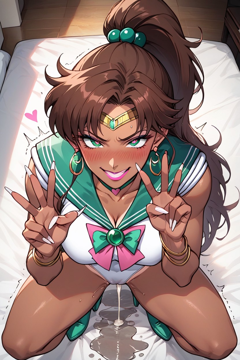 Orgasming, Extreme Motion Lines, Pink Lipstick Hentai AI Porn