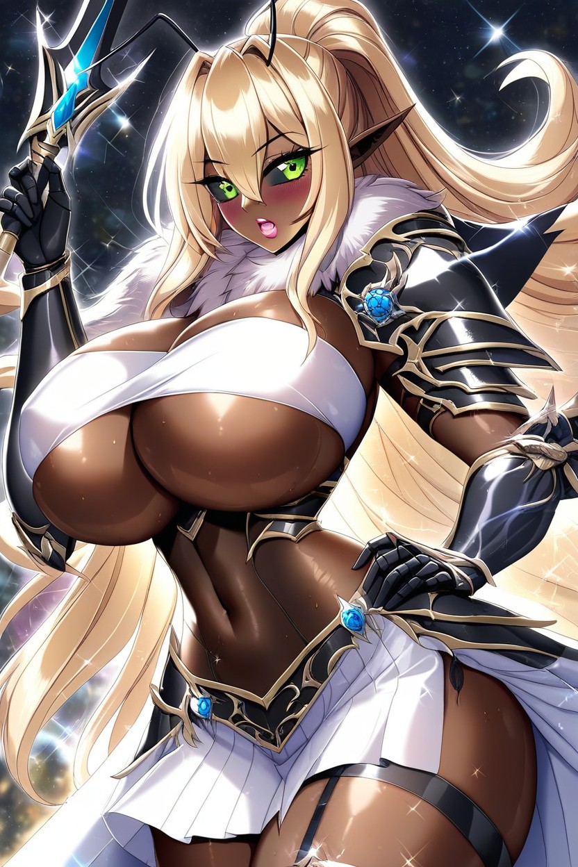 Wavy Hair, Thick Hips, Pink Lipstick Furry AI Porn
