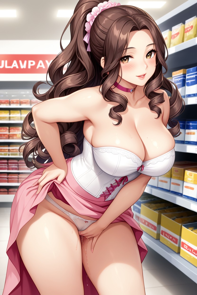 Flower, Female Masturbation, Exposed Thighs Hentai AI Porn