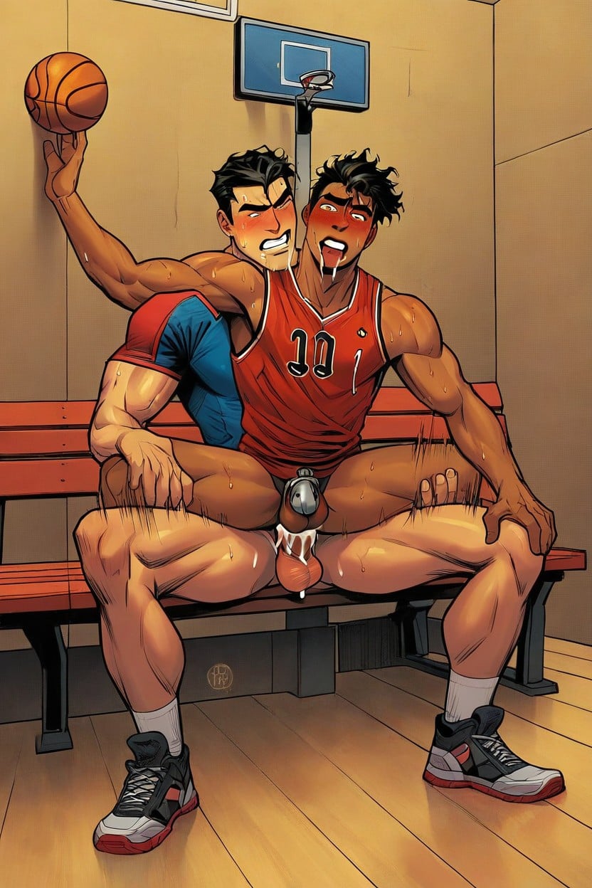 Expression On Face, Head Tilt Up, Guy Fucking Tan Skin AI Gay Porn