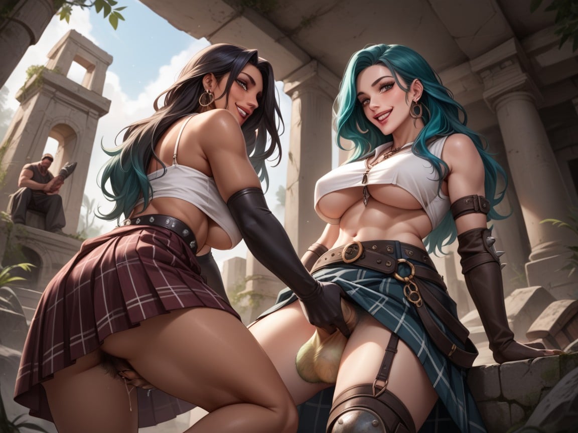 Hairy, Long Teal Hair, Claws Hentai AI Porn