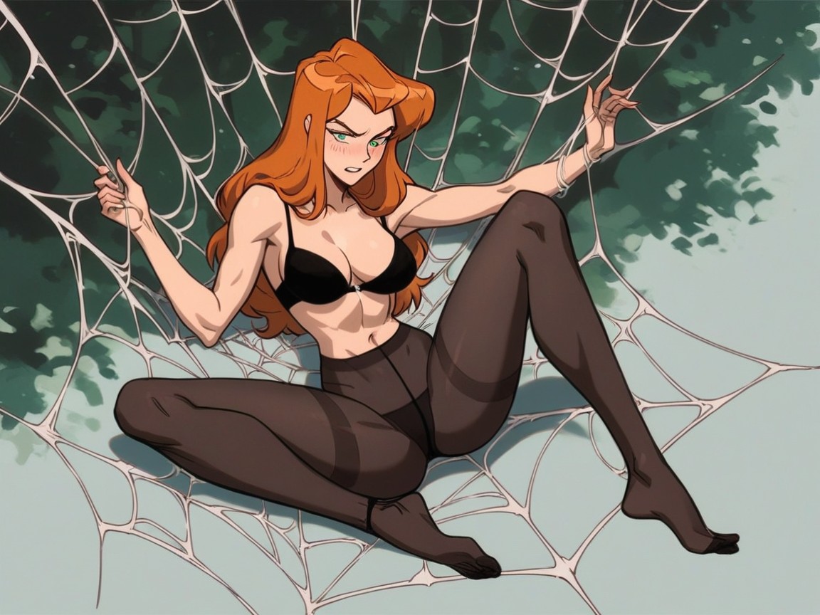 Skinny, Arms Beside Head, Medium Breast Hentai AI Porn