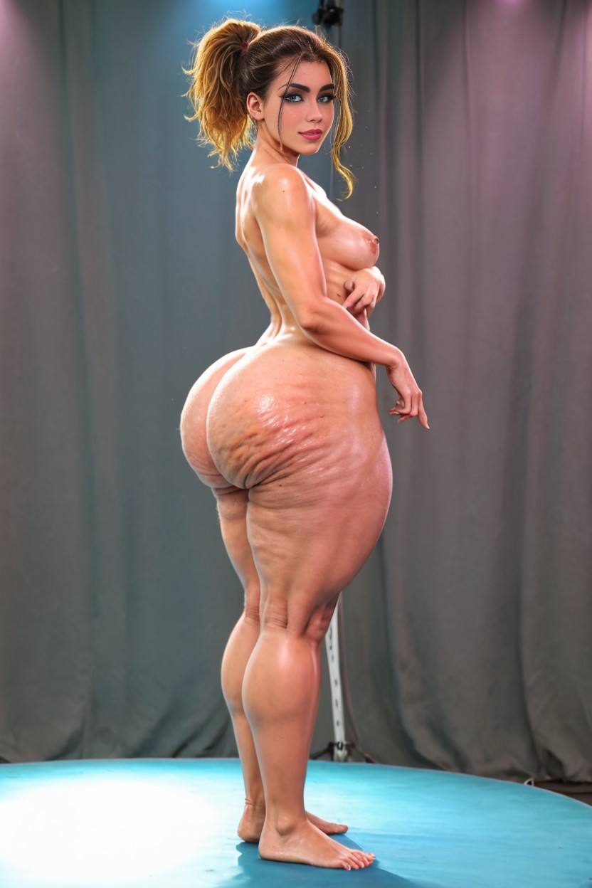 Messy Ponytail, Small Breasts, 18+ AI Porn