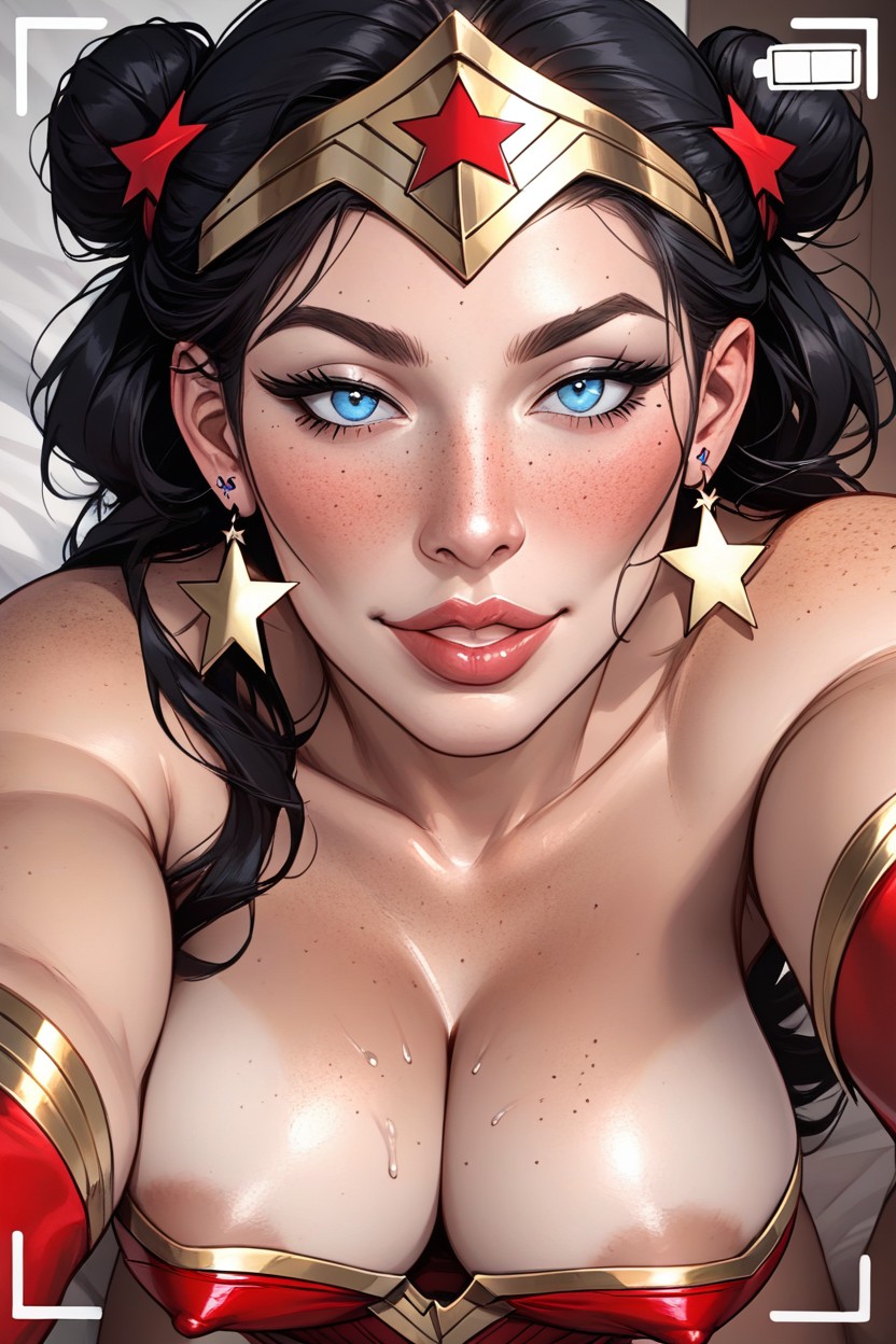 Blue Eyes, Thick Thigs, Selfie AI Porn