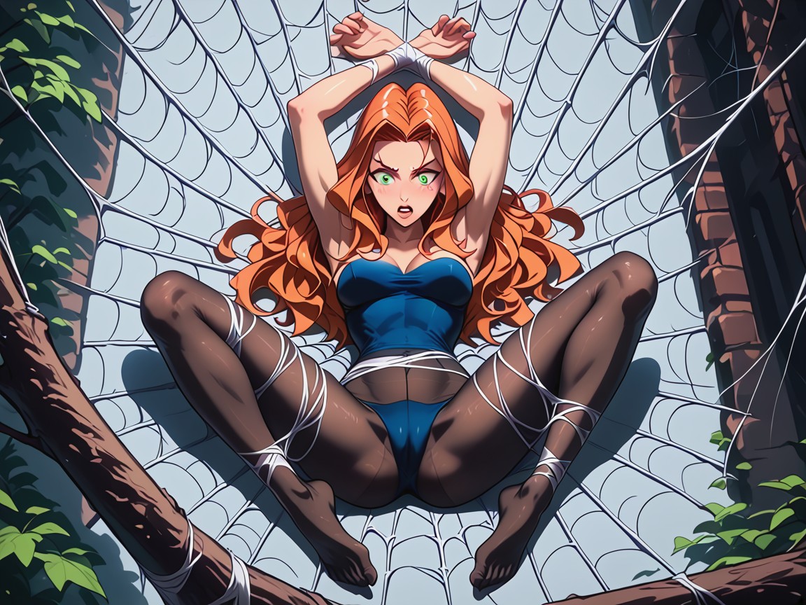 Web Around Wrists, Camel Toe, Web Around Ankles Hentai AI Porn