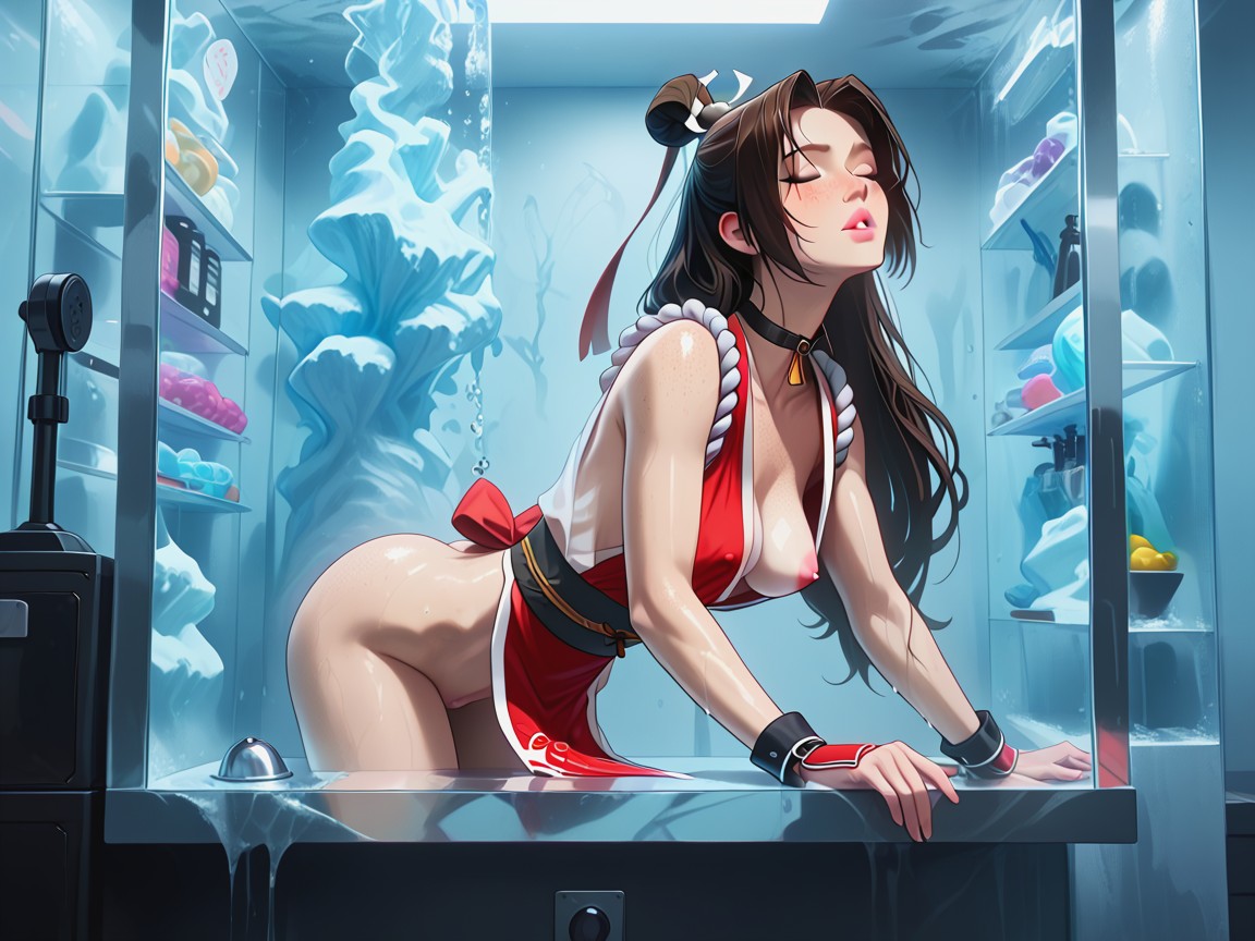 Innie Pussy, Swooping Breasts, Closed Eyes AI Porn