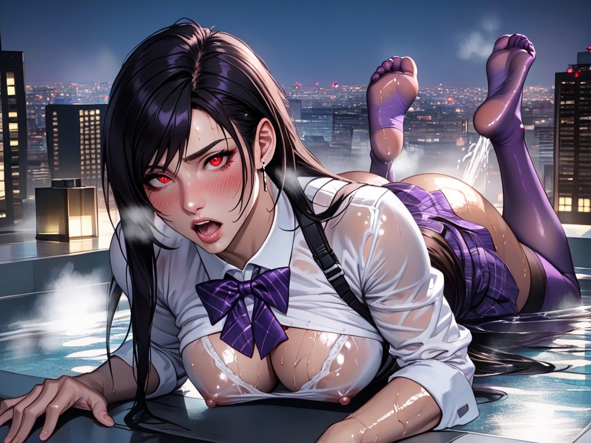 Eyeliner, Dim Lighting, Tifa Lockhart Hentai AI Porn