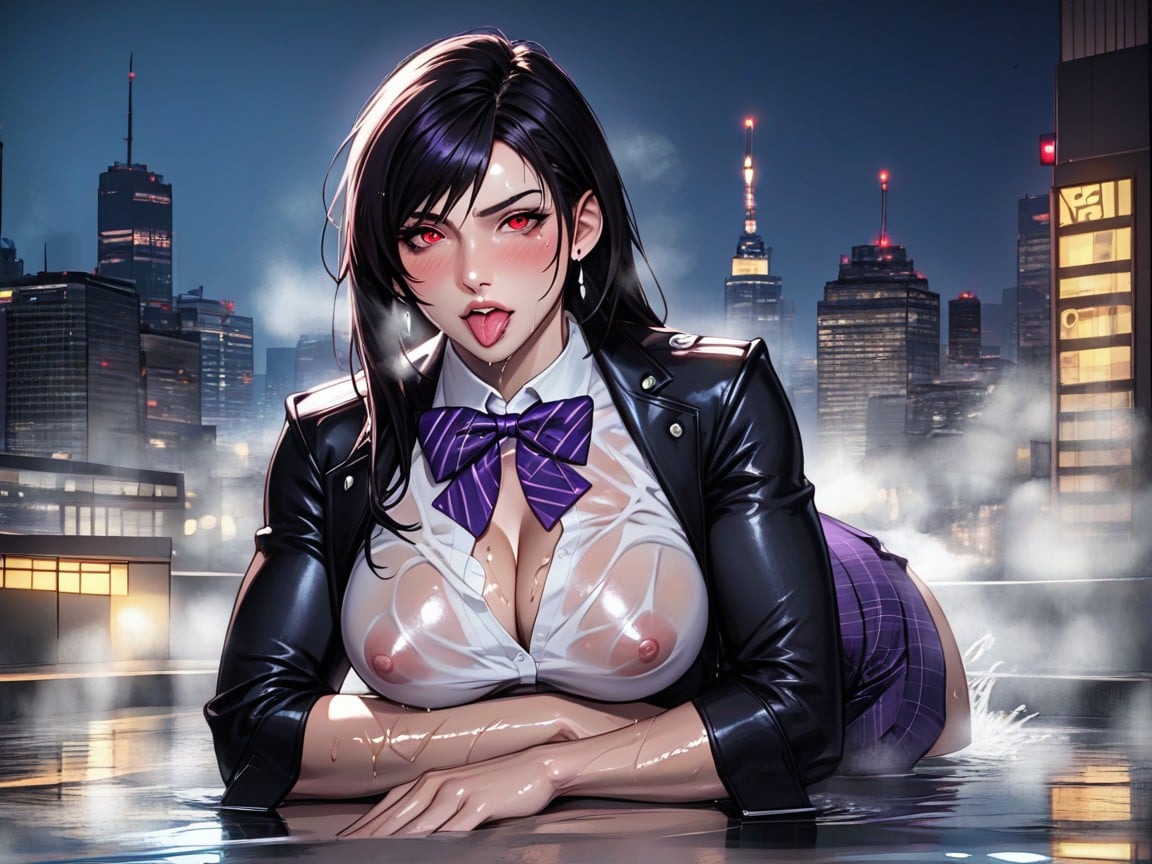 Best Detailed Eyes, Cleavage, Wet Clothes Hentai AI Porn