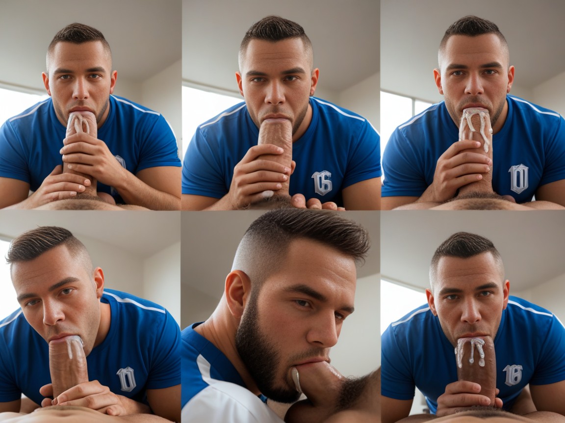 Autofellatio, Gangbang, Self-blowjob AI Gay Porn