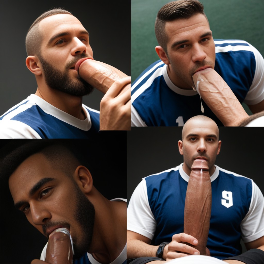 Buzzcut, Autofellatio, Interracial AI Gay Porn