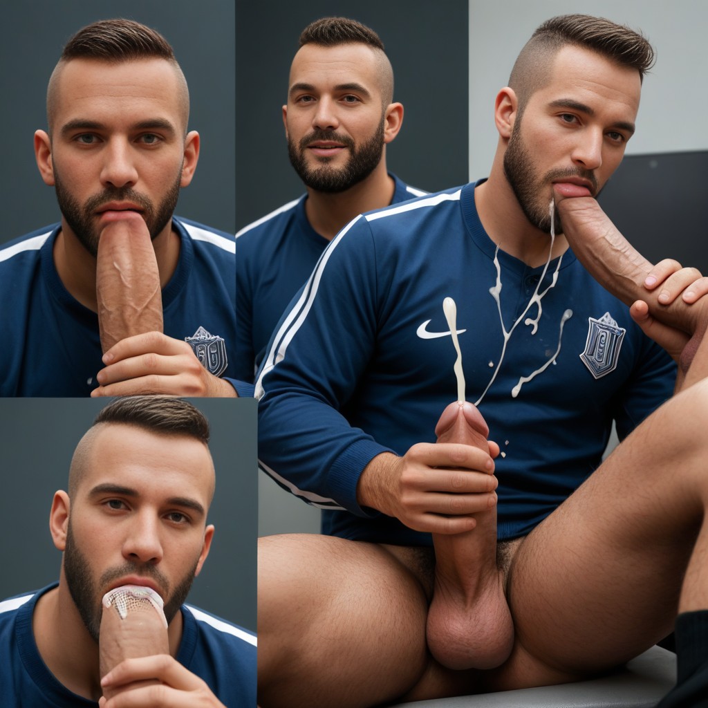 Cum On Face, Masturbating, Rapado Porno gay IA