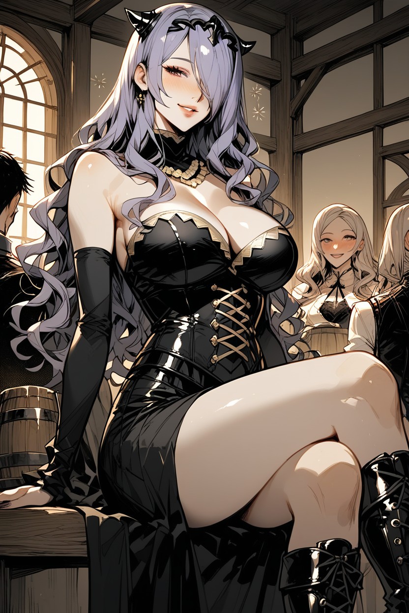 Eye Shadow, Alluring Woman, Thick Lips Hentai AI Porn