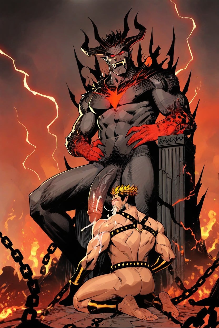 Fire, Evil, Hell AI Gay Porn