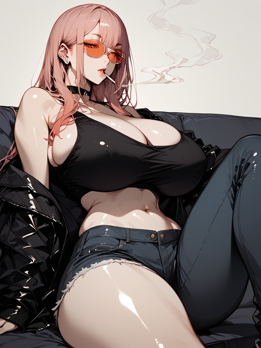 Cleavage Of Her Voluptuous Breasts, 20+, Oiled Skin Hentai AI Porn
