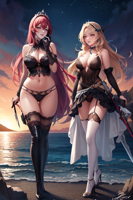 Horny, High Heels, Tiara Hentai AI Porn