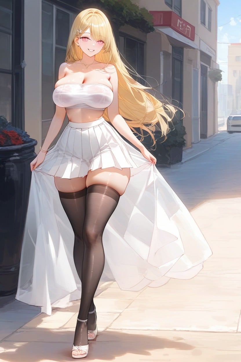 High-rise Buildings, Blonde, Day AI Porn