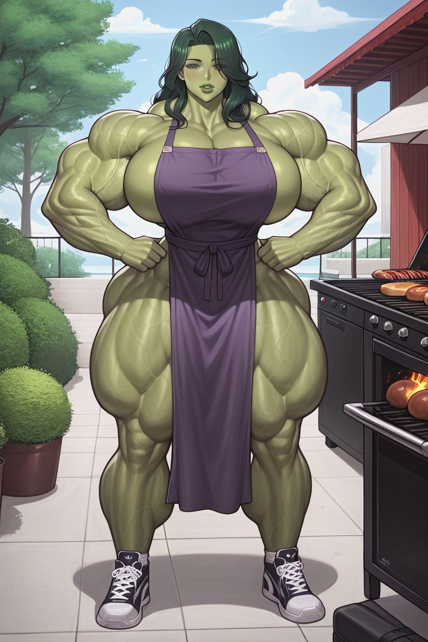 Bottom Heavy, Apron, Bimbo Lips Hentai AI Porn
