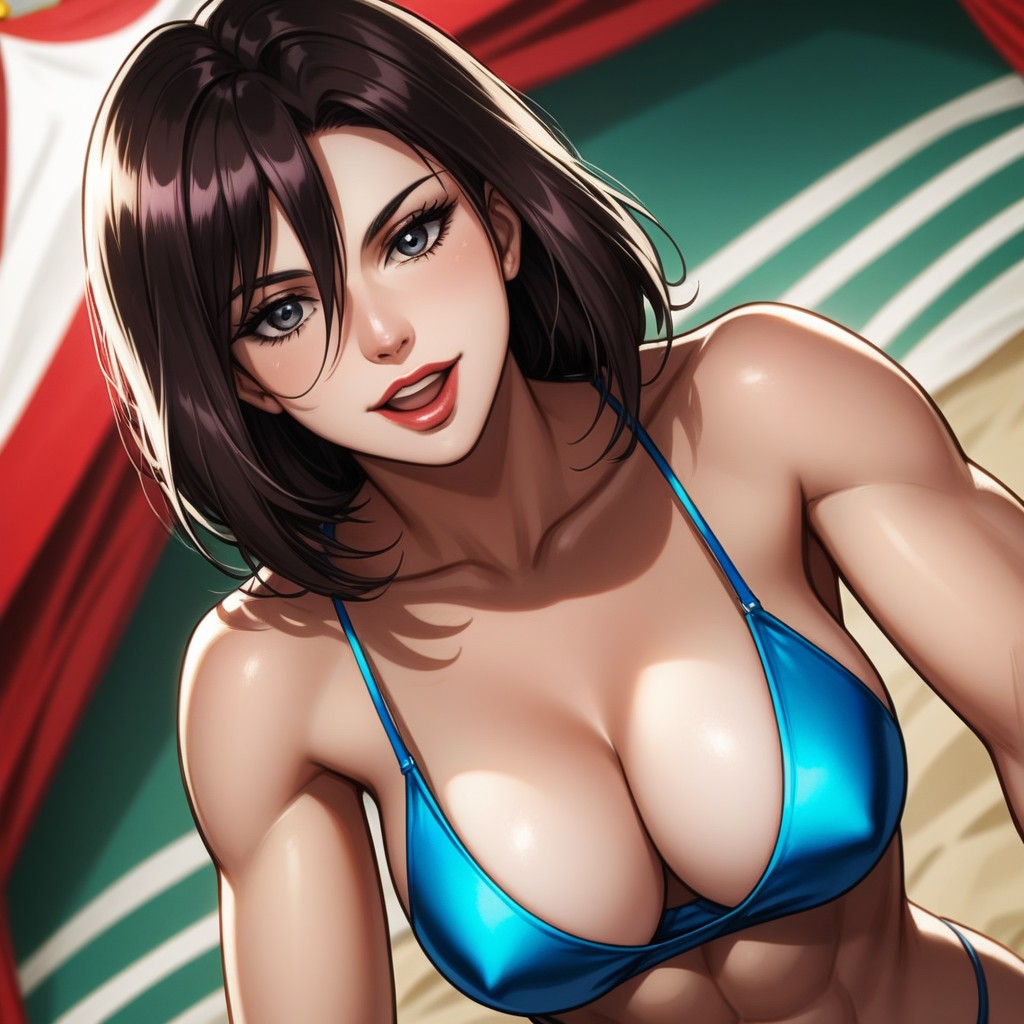 Mouth Open Slightly, Thick Lips, Sexy Hentai AI Porn