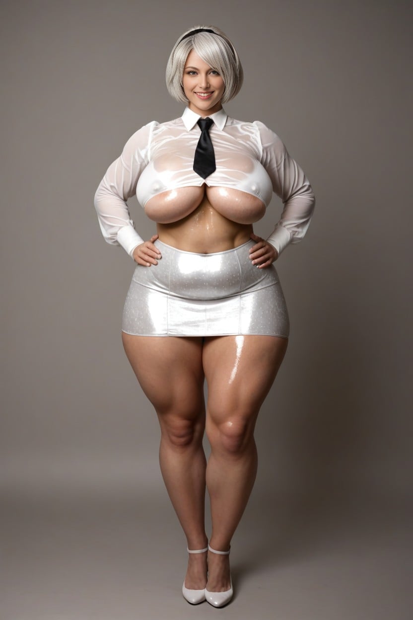 Thick Thighs, Long Legs, Oiled Skin AI Porn