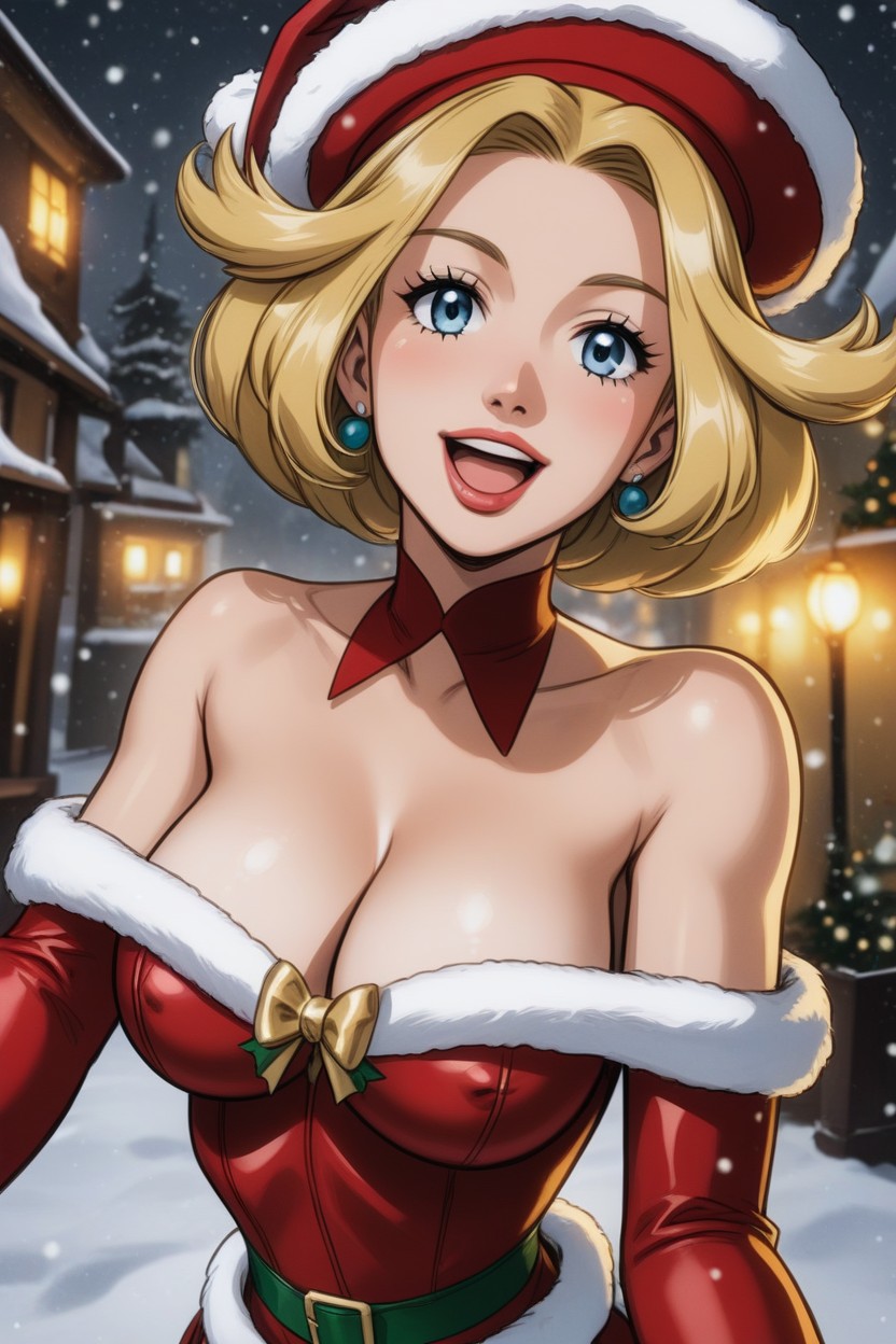 Ultra Detailed Face, Subtle Nipple Contours, White Fur Trim Hentai AI Porn