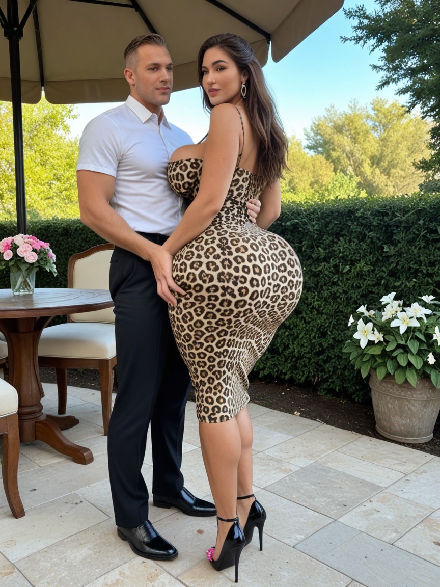 Very Deep Gluteal Cleft, Over Hyper Massive Bubble Butt, Huge Bulge AI Porn