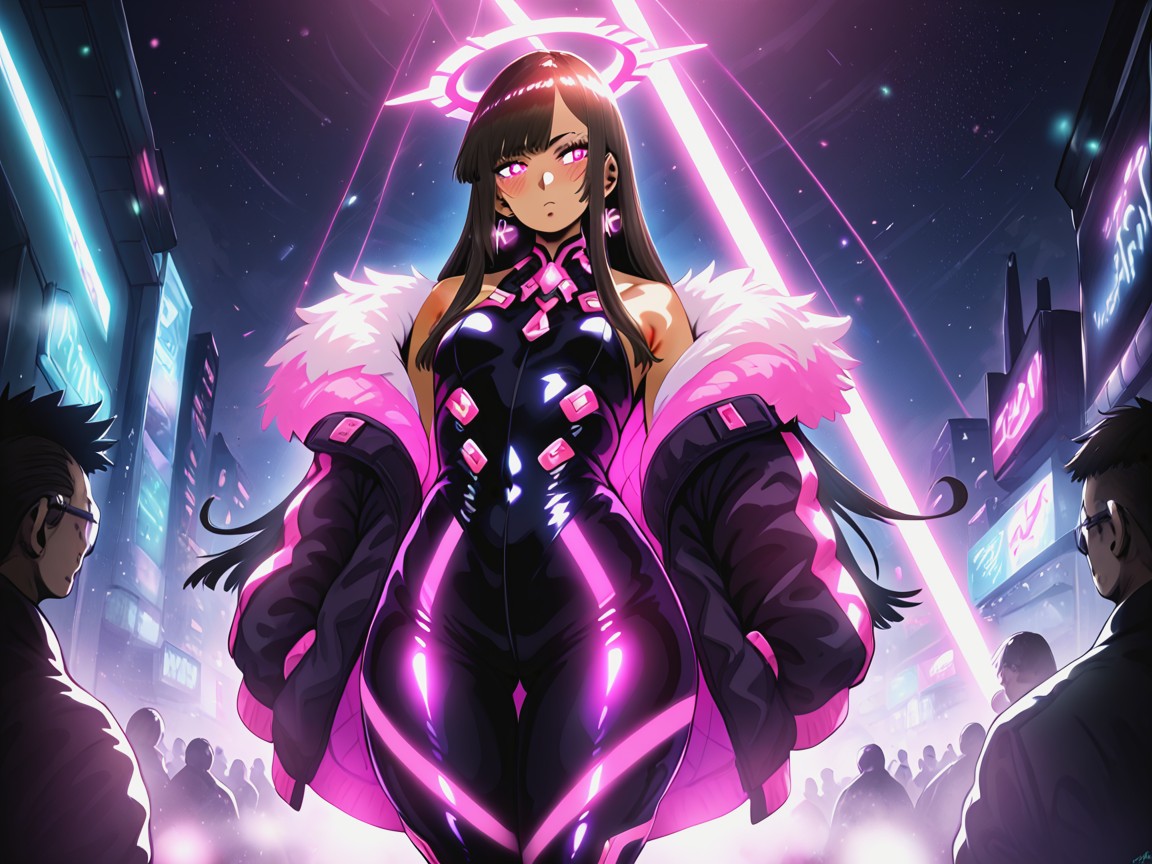 Black Hair, Virtual Reality Effects, Long Gluteal Folds Hentai AI Porn