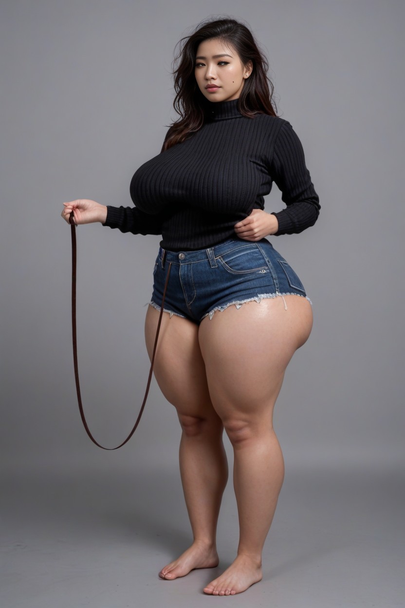 Beautiful Asian Woman, Thick, Tight Jean AI Porn