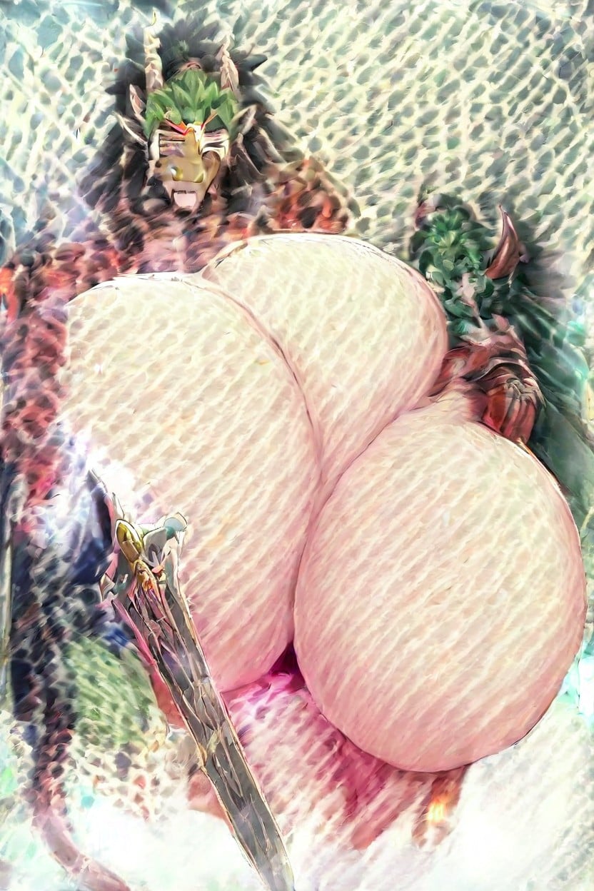 Red Armor Boots, Smile, Hair Covering One Eye Furry AI Porn