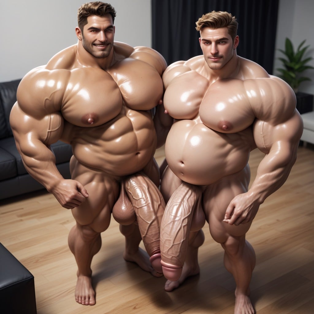 Hyper Cocks, White Monster Cock, Pale Skin Porno IA Gay