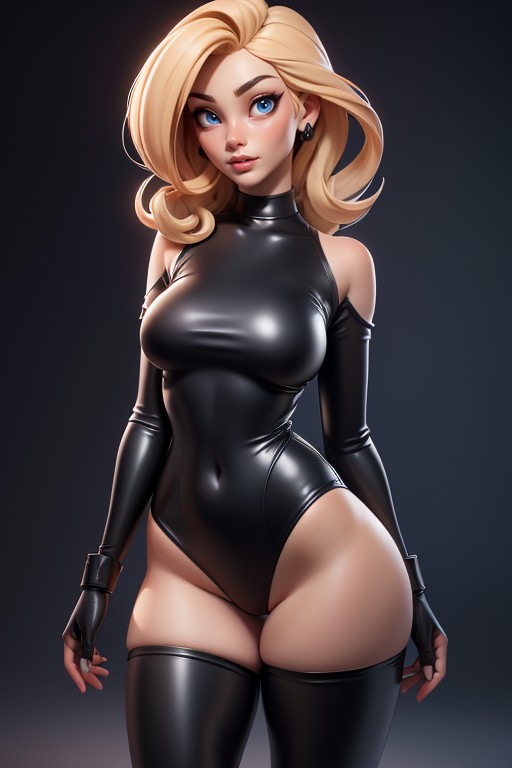 Thighs Exposed, Muscular Arms, Swimsuit Hentai AI Porn